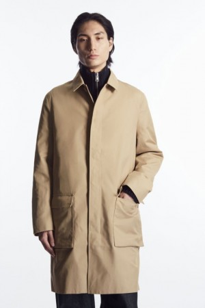 Beige Cos Utility Car Coat | UWTIX5873