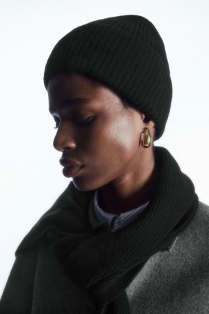 Black Cos Cashmere-blend Beanie | NDJKS7256