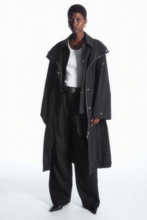 Black Cos Oversized Layered Parka | FPQUY6820