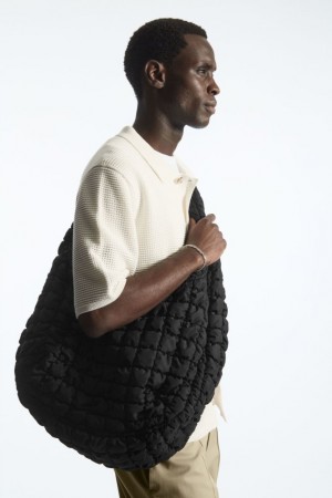 Black Cos Oversized Quilted Crossbody | KNLCP4718