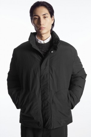 Black Cos Padded Magnetic-collar Jacket | NZXIO3485