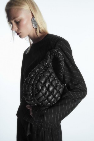 Black Cos Quilted Mini Bag Leather | MQENJ3805