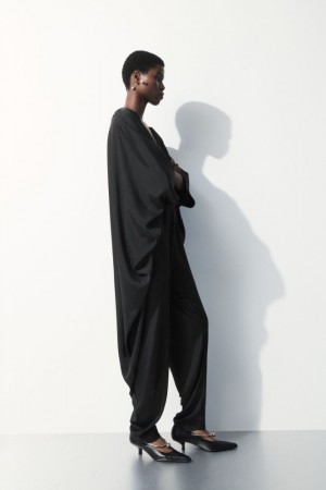 Black Cos The Fluid Jumpsuit | AUXZO9754