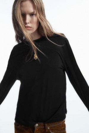 Black Cos Wide-sleeved Top | LHEDA5978