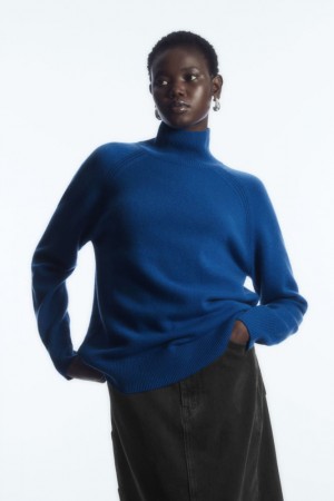 Blue Cos Pure Cashmere Turtleneck Sweater | FZOIM3098