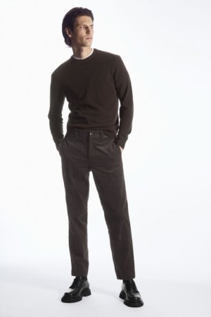 Dark Brown Cos Pure Cashmere Jumper | ENFGD2037