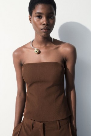 Dark Brown Cos The Wool Bandeau | HAQEV1423