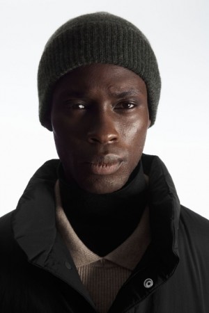 Dark Grey Cos Pure Cashmere Beanie | BXPJI4958