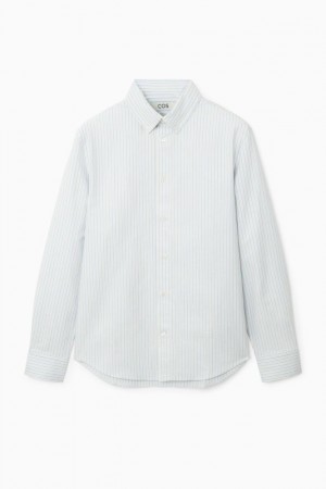 Light Blue Cos Button-down Collar Oxford Shirt | BDRAG1865