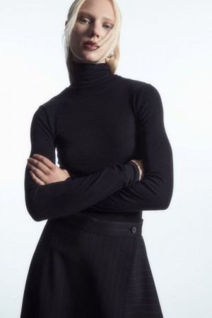 Navy Cos Merino Wool Turtleneck Top | MGJSZ3426