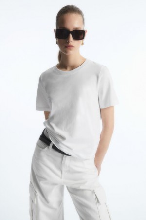 White Cos Regular Fit T-shirt | XCDTL1237