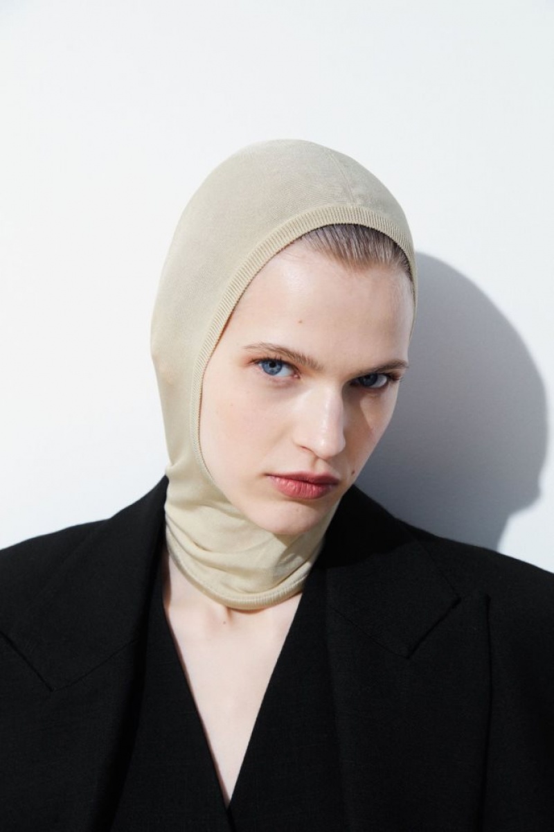 Beige Cos The Knitted Balaclava | WLVPM7169