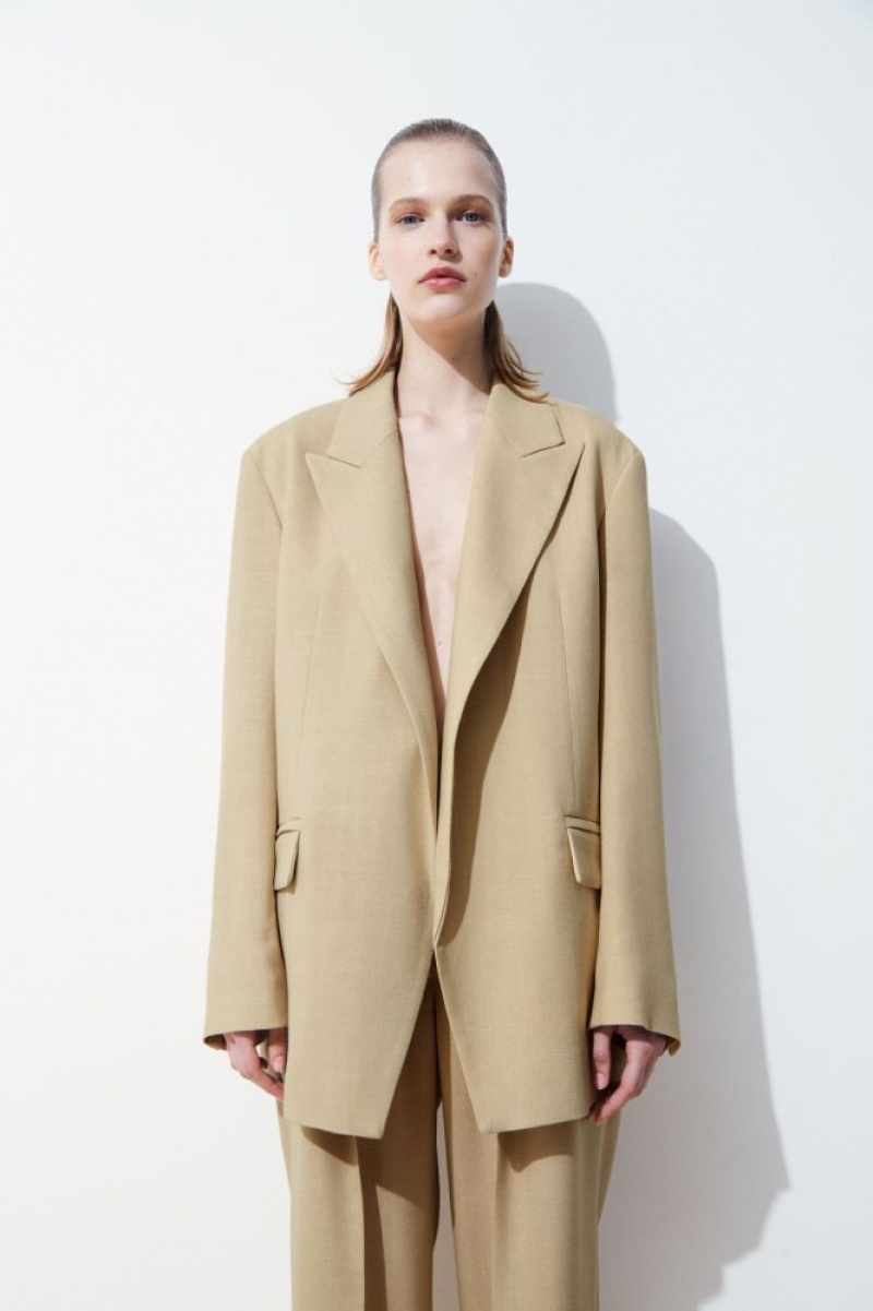 Beige Cos The Peak-lapel Blazer | WNHCV6237