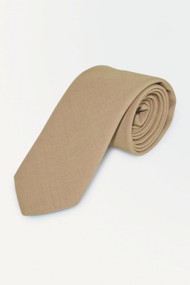 Beige Cos The Wool Tie | VLPED4852