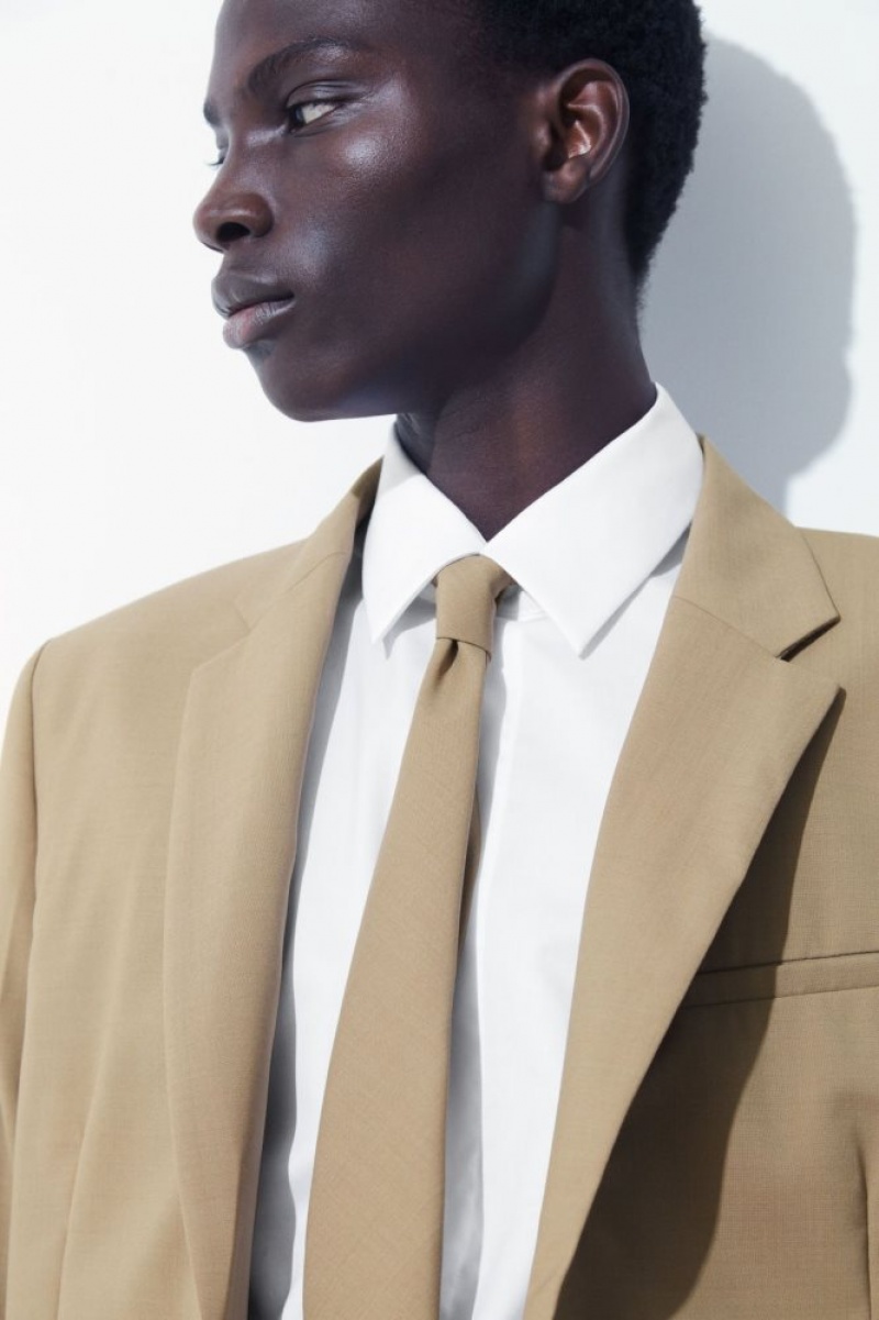 Beige Cos The Wool Tie | VLPED4852