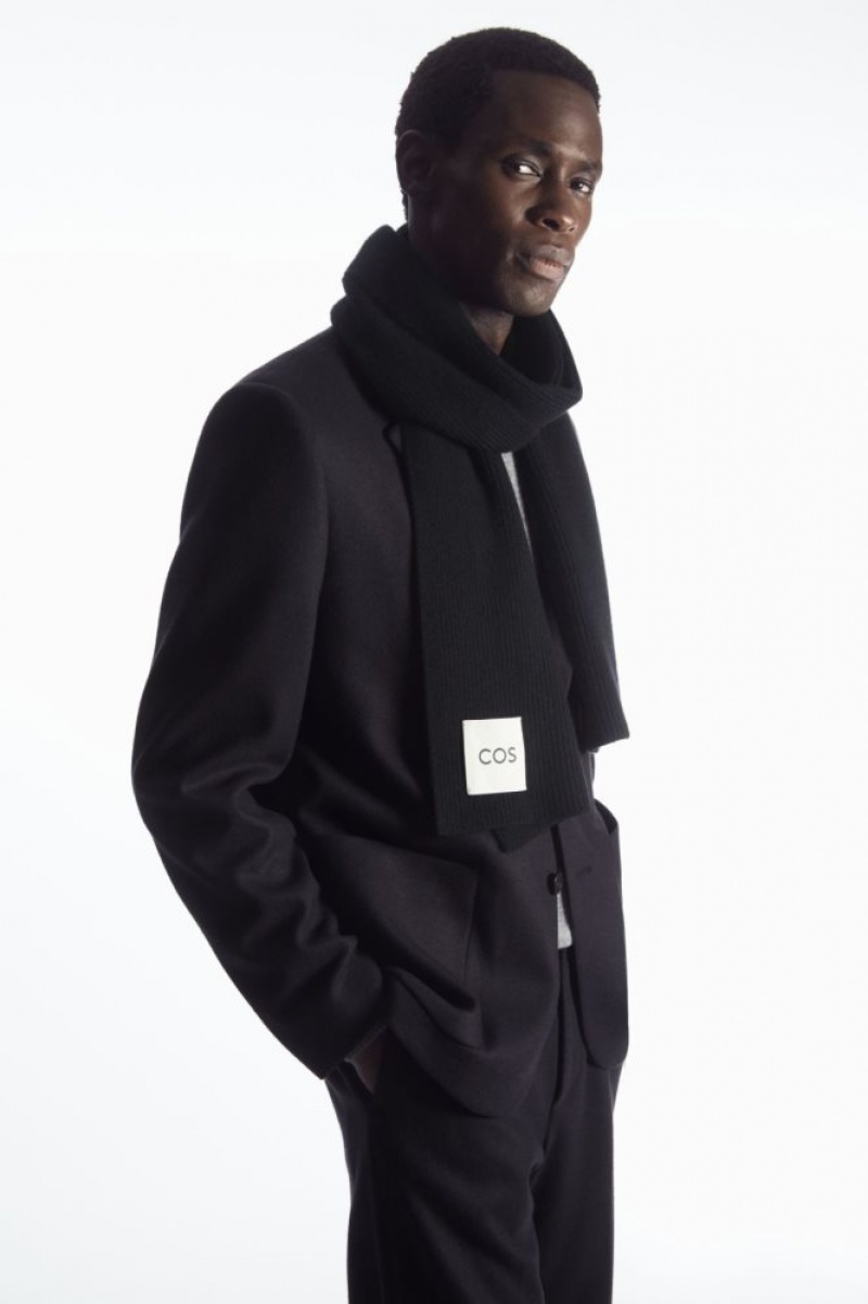 Black Cos Cashmere-blend Scarf | GBWDN4195