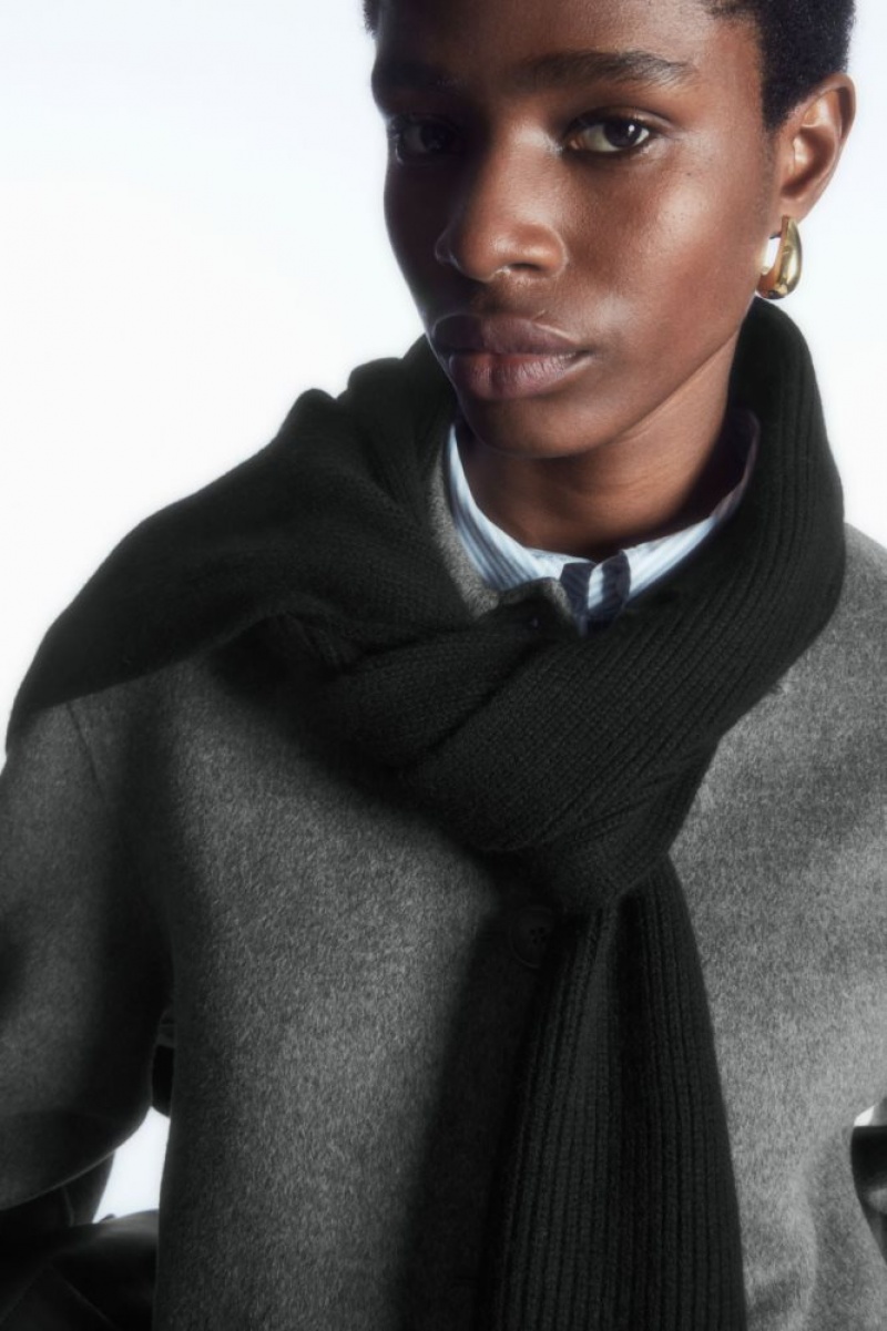 Black Cos Cashmere-blend Scarf | GBWDN4195