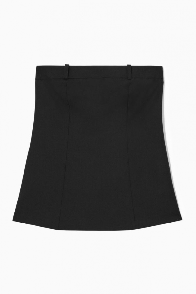 Black Cos Deconstructed Wool Bustier | GJCFB2043