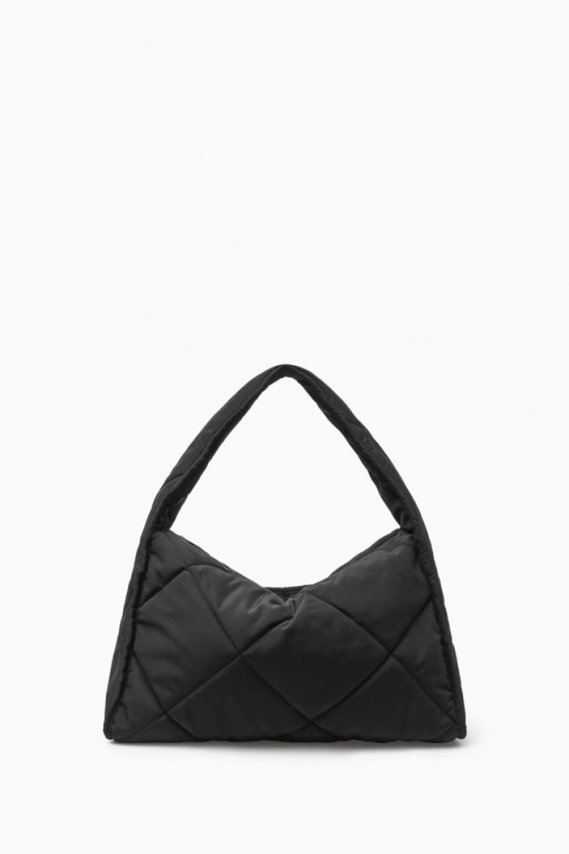 Black Cos Diamond-quilted Shoulder Bag | LZWXU2478