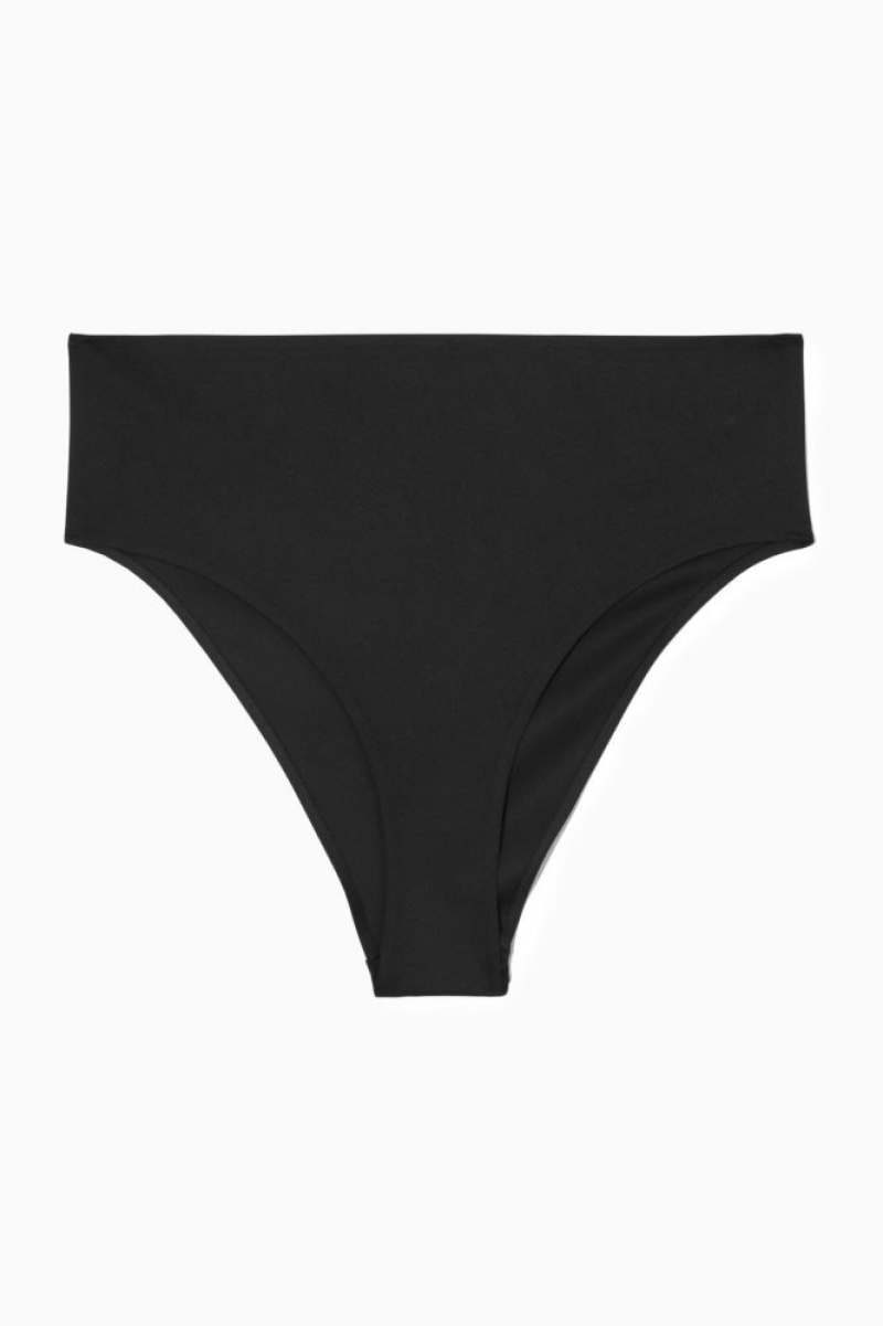 Black Cos High-waisted Bikini Briefs | QYLTF6371