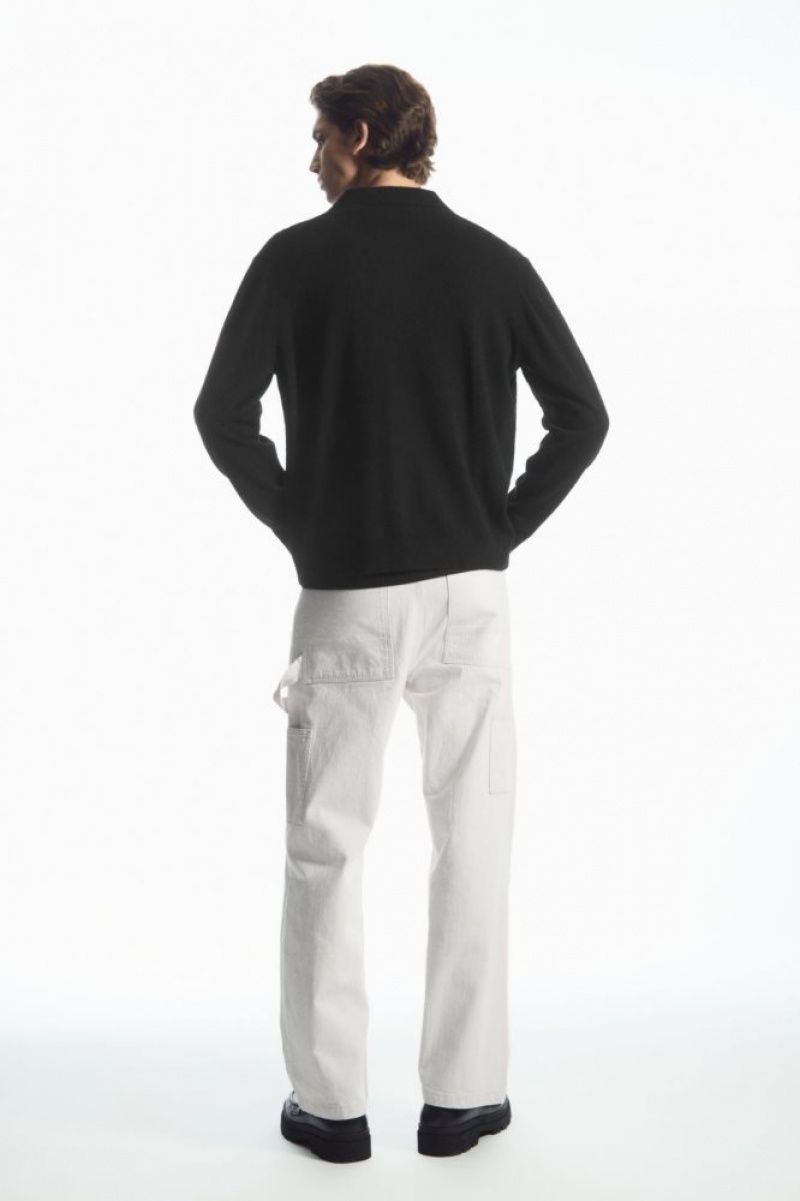 Black Cos Knitted Textured Overshirt | JRDCL6513