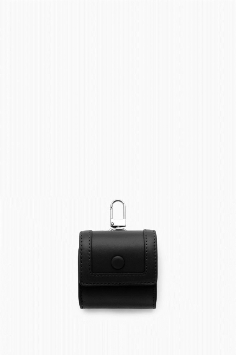 Black Cos Leather Airpods Case | EUNQS6057