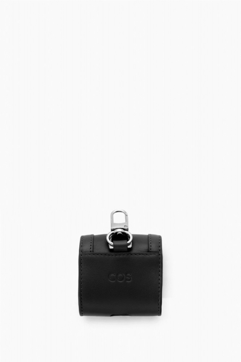 Black Cos Leather Airpods Case | EUNQS6057