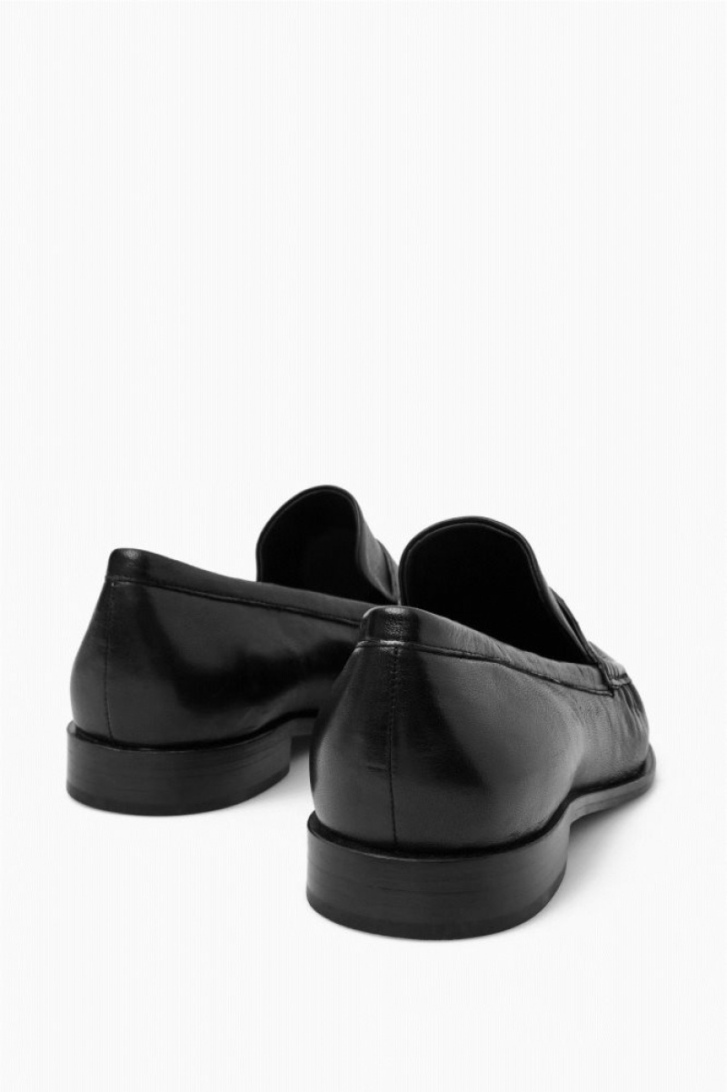 Black Cos Leather Loafers | HMLBU6924