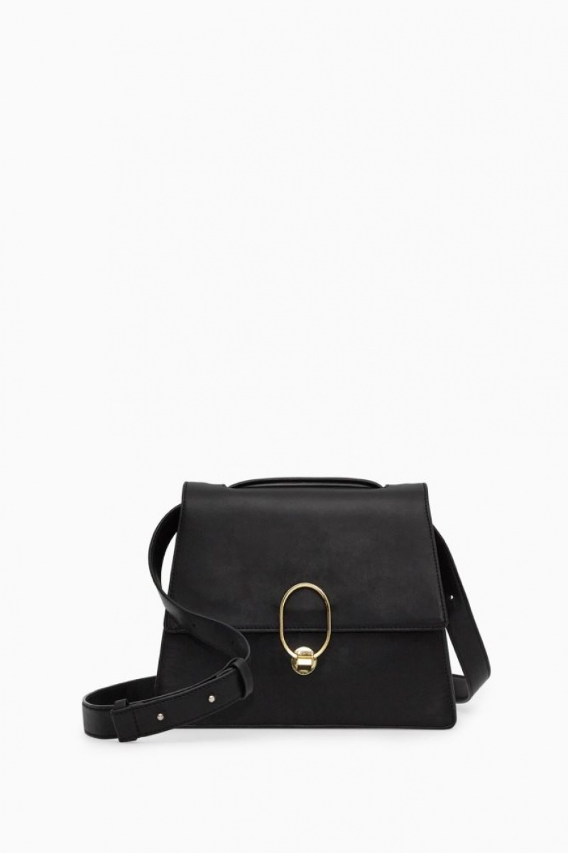 Black Cos Mini Embellished Crossbody Bag | GPDEM7091