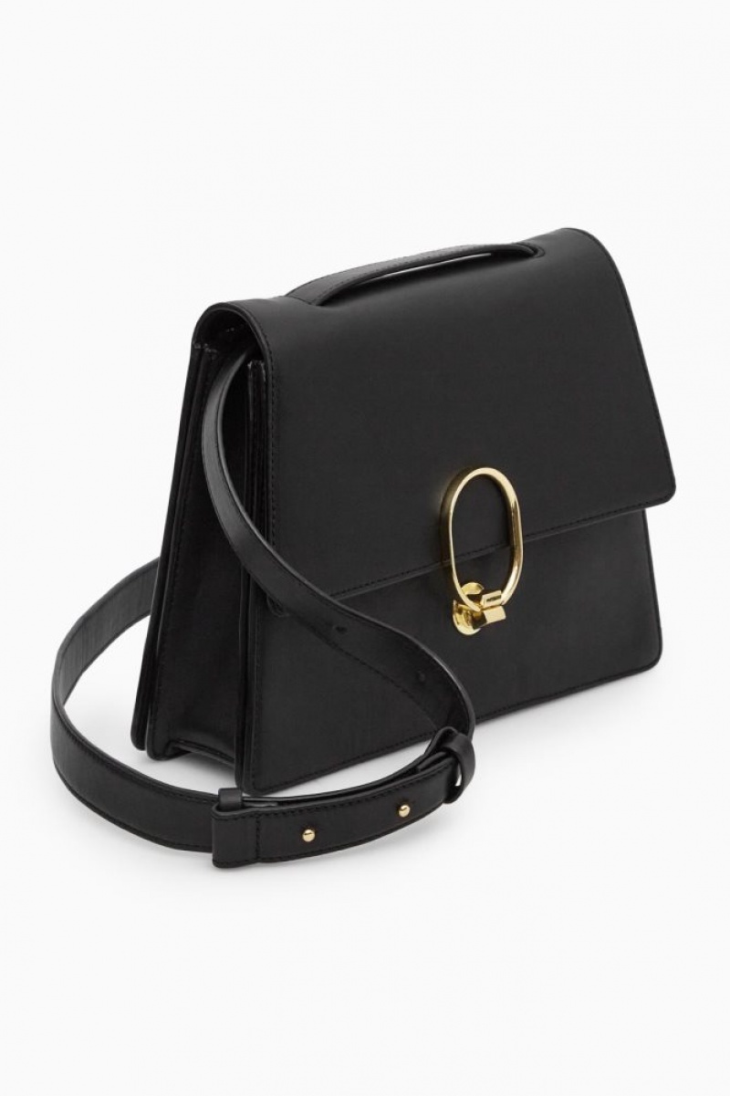 Black Cos Mini Embellished Crossbody Bag | GPDEM7091