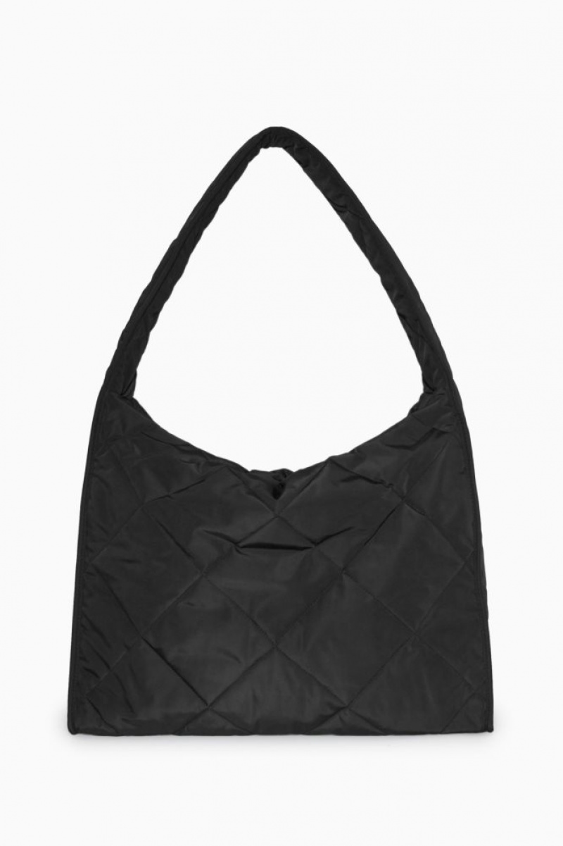 Black Cos Oversized Diamond-quilted Bag | MKYZU8920