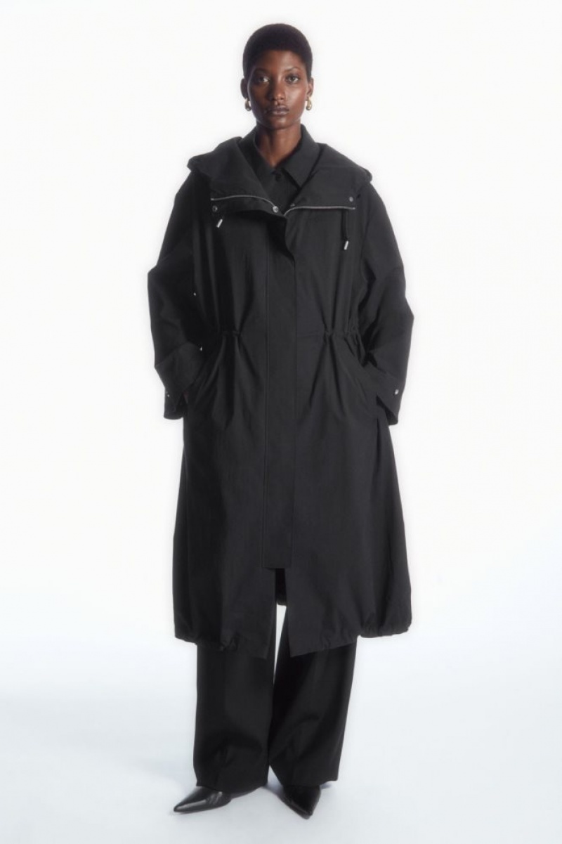 Black Cos Oversized Layered Parka | FPQUY6820