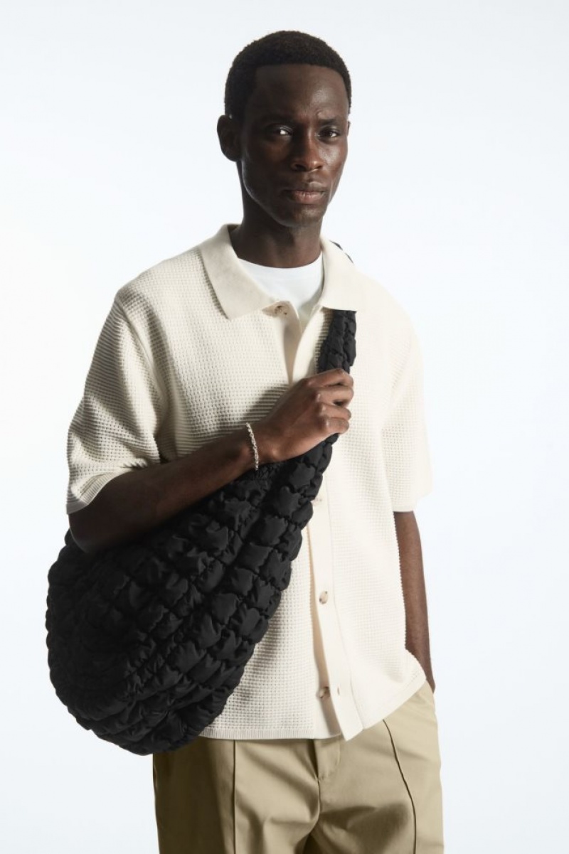 Black Cos Oversized Quilted Crossbody | KNLCP4718