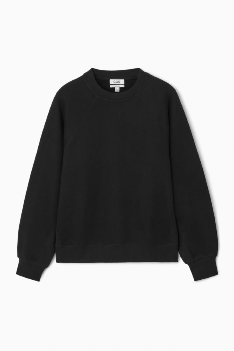 Black Cos Paneled Sweatshirt | OZFCP9658