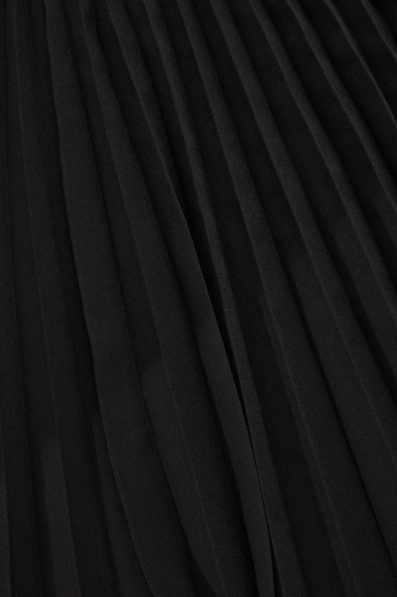 Black Cos Pleated Maxi Skirt | YGHOX2561