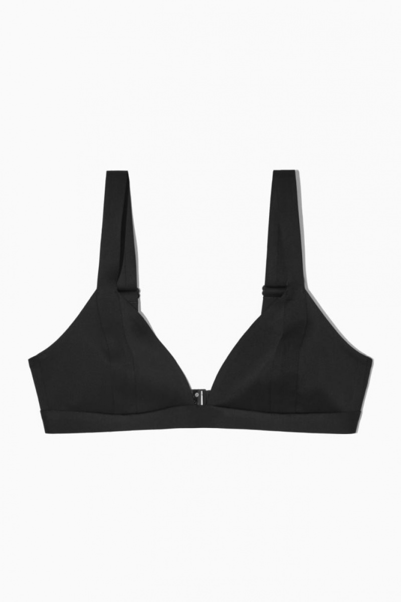 Black Cos Plunge Triangle Bikini Top | NWTDH8901