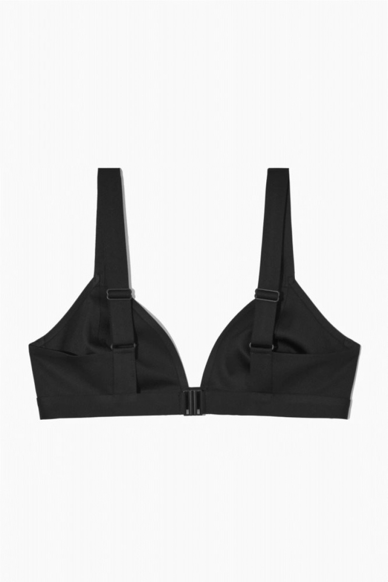 Black Cos Plunge Triangle Bikini Top | NWTDH8901