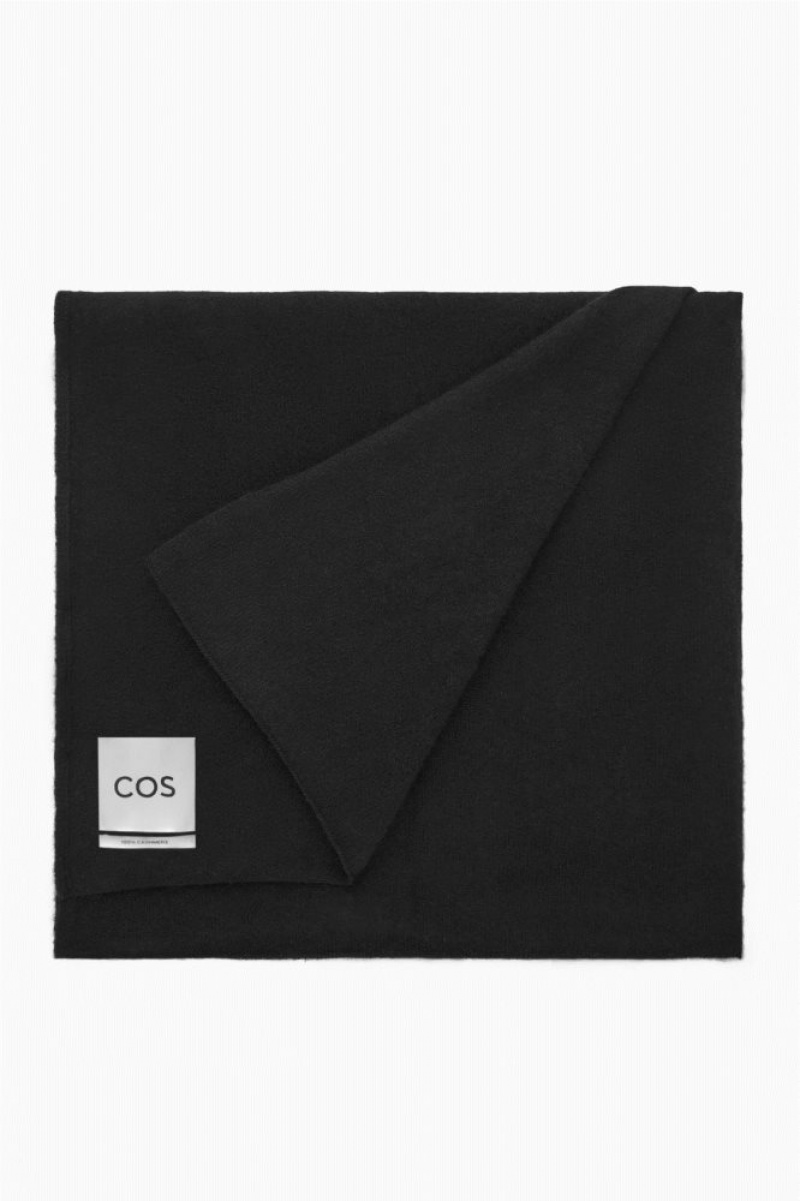 Black Cos Pure Cashmere Scarf | CGZQT1206