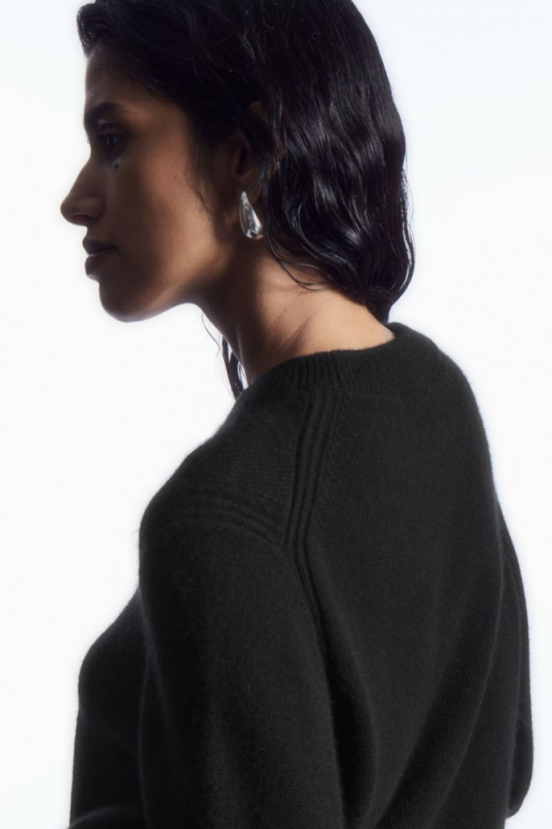 Black Cos Pure Cashmere Sweater | KENFT5023