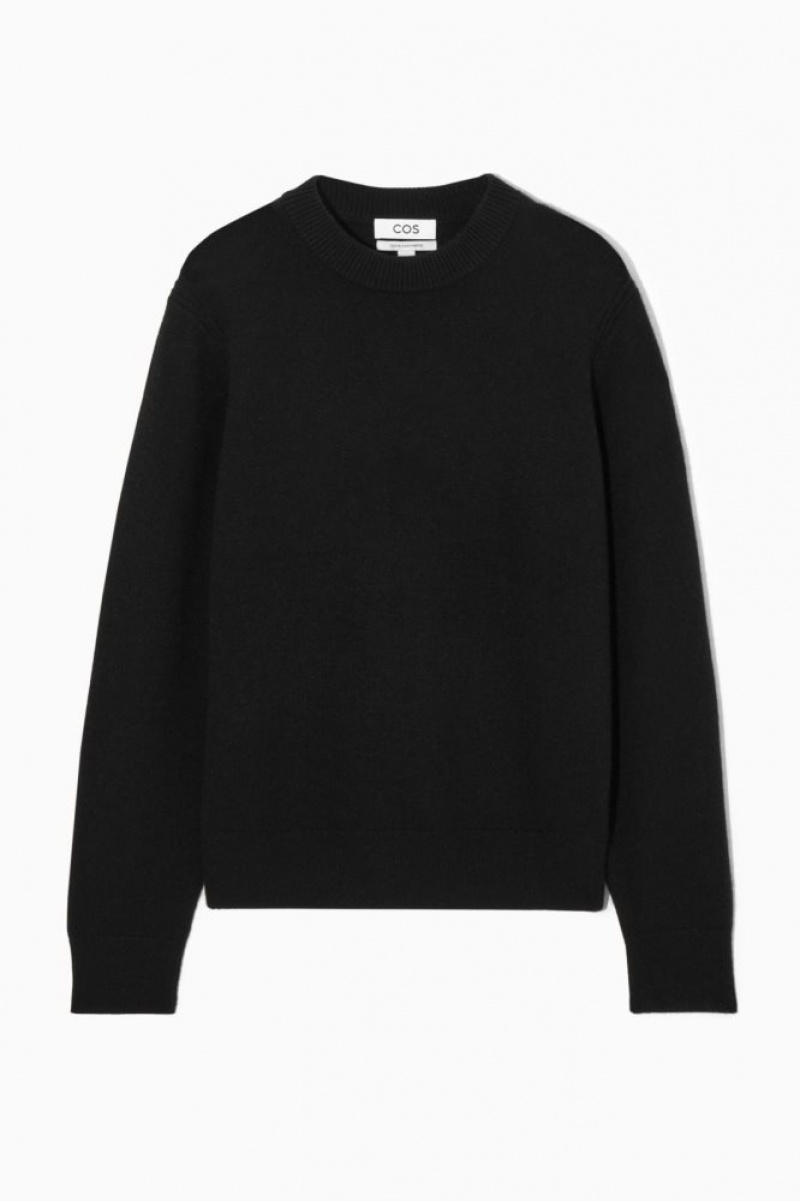 Black Cos Pure Cashmere Sweater | KENFT5023