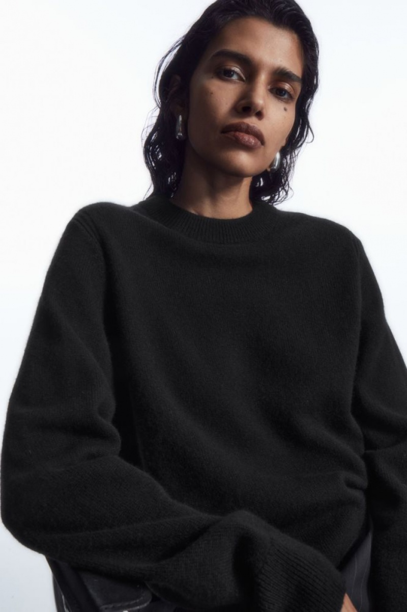 Black Cos Pure Cashmere Sweater | KENFT5023