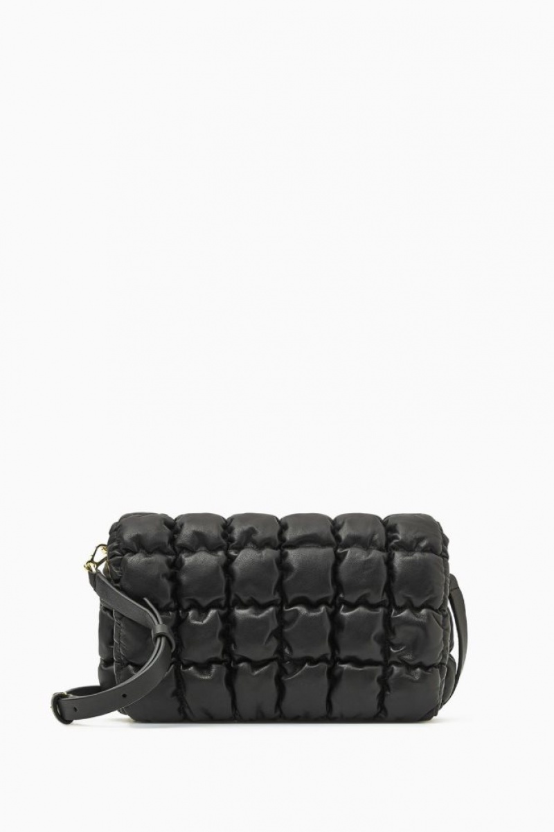 Black Cos Quilted Crossbody Leather | GLJAO5409