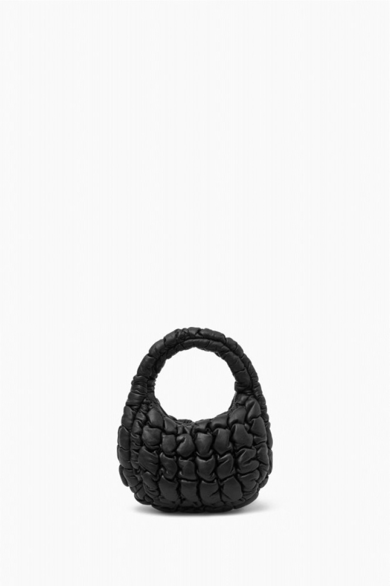 Black Cos Quilted Micro Bag Leather | KHWAY5642