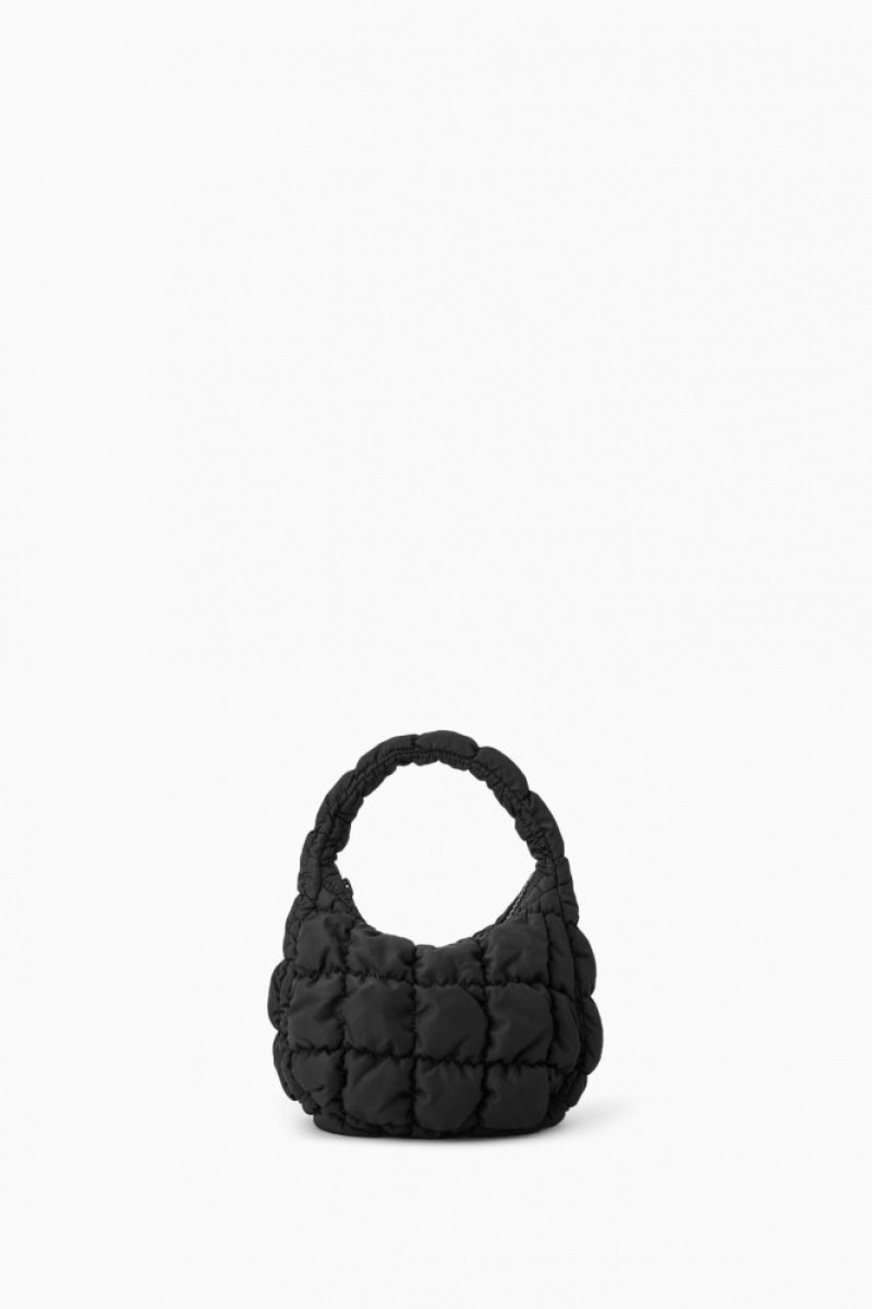 Black Cos Quilted Micro Bag | PVOEN0765