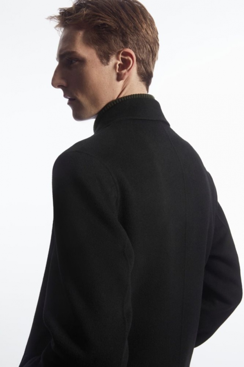 Black Cos Relaxed-fit Double-faced Wool Coat | JUSOP2496