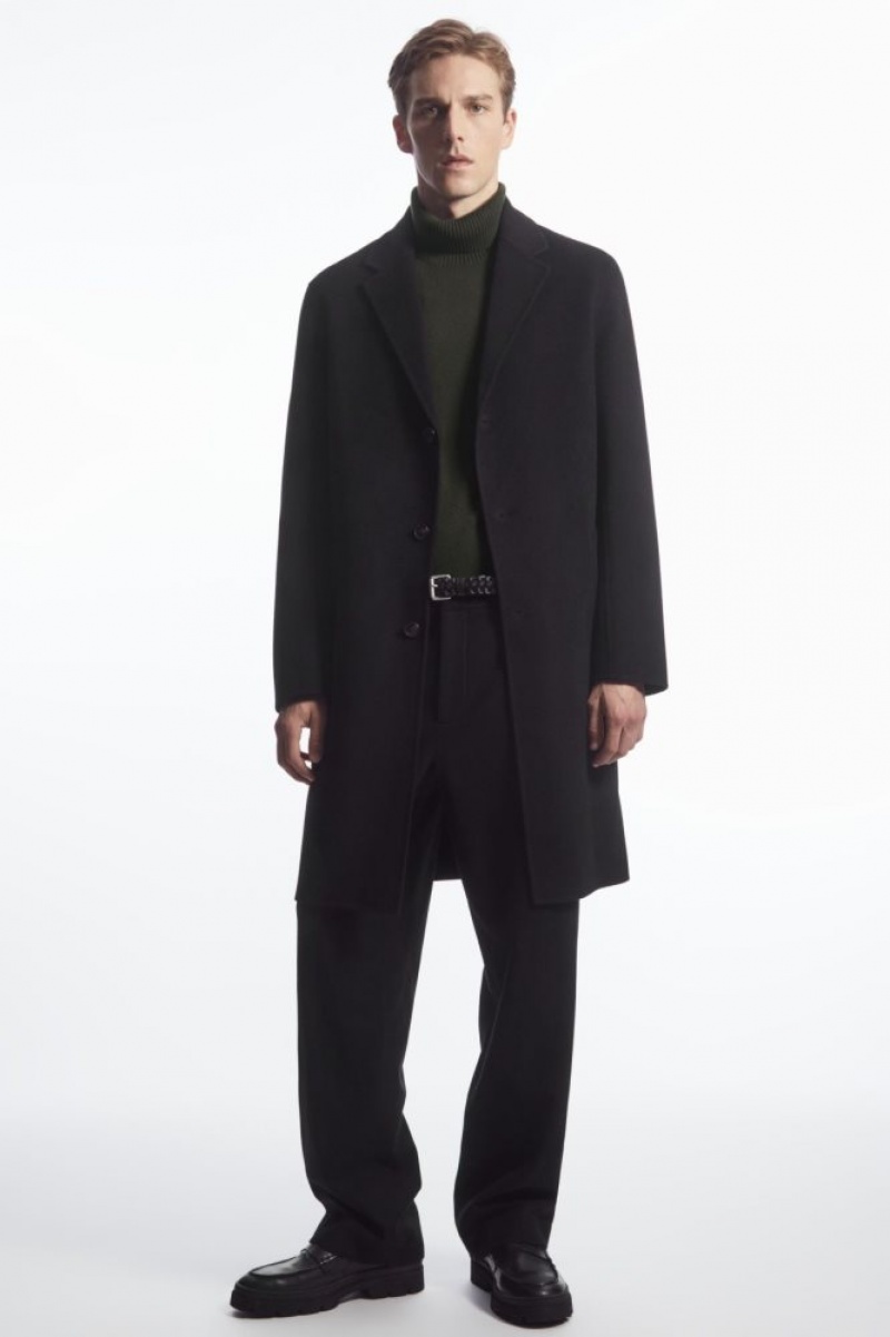 Black Cos Relaxed-fit Double-faced Wool Coat | JUSOP2496