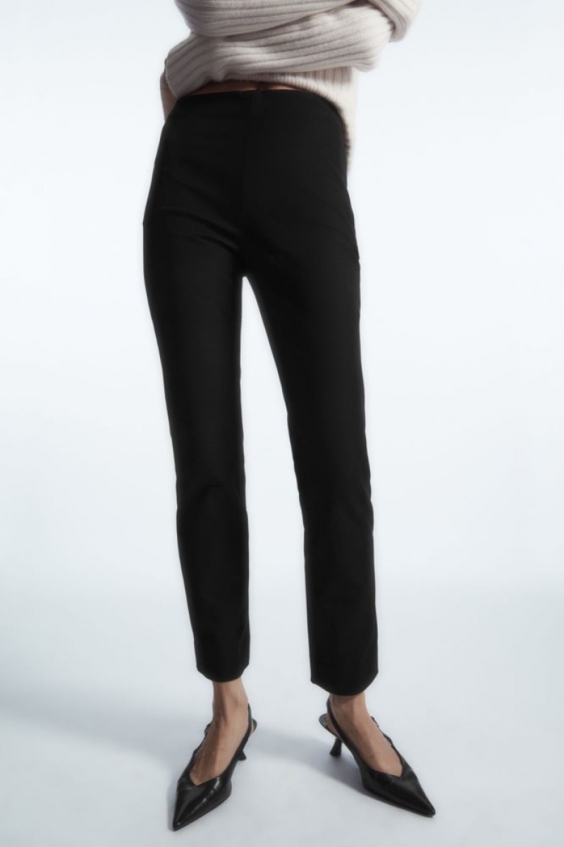 Black Cos Slim-fit Tailored Pants | IJCOV3045