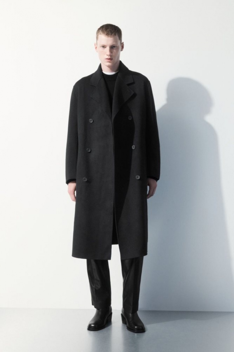 Black Cos The Double-breasted Wool Coat | CNPME1426