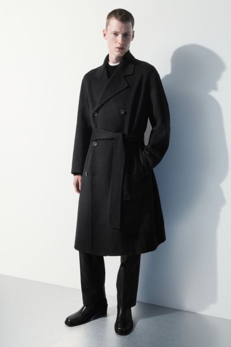 Black Cos The Double-breasted Wool Coat | CNPME1426