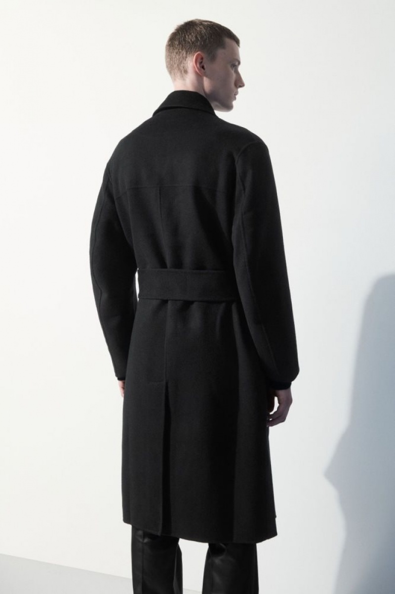 Black Cos The Double-breasted Wool Coat | CNPME1426